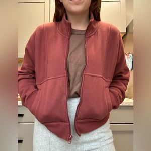 Target maroon cropped jacket